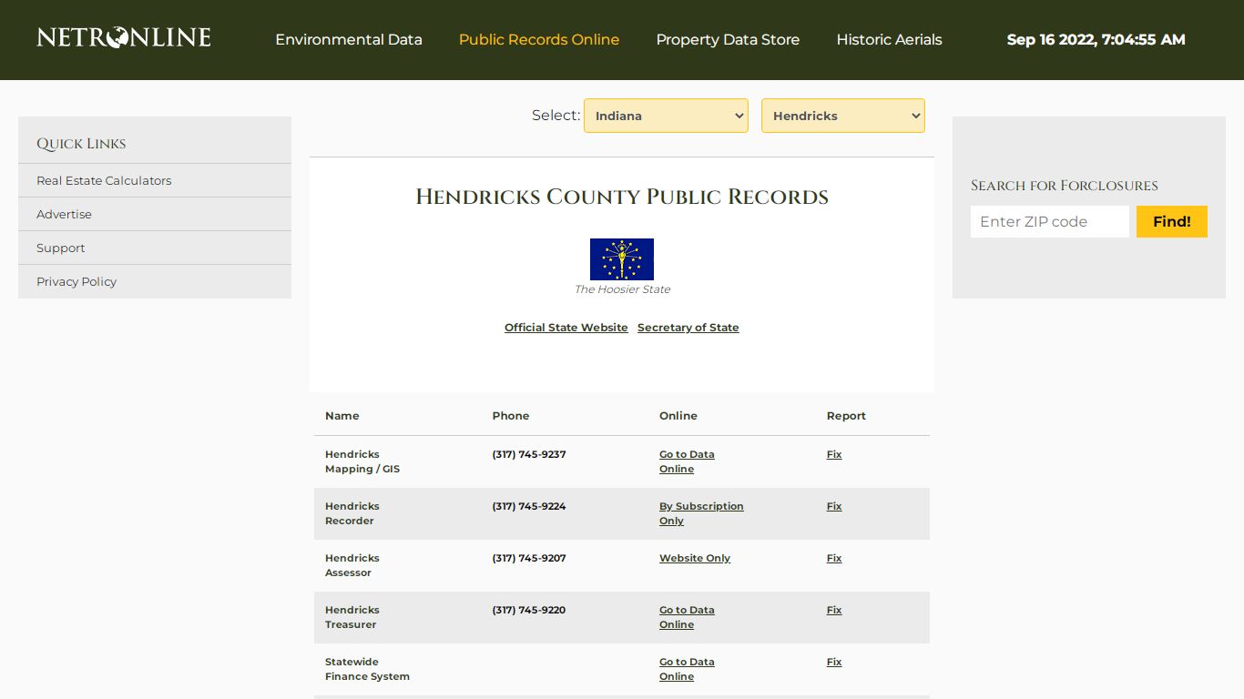 Hendricks County Public Records - NETROnline.com